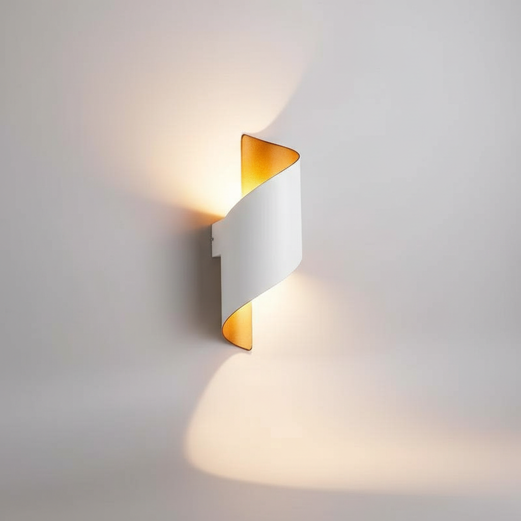 Spiraalvormige muurlamp