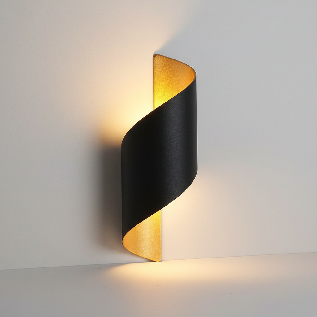 spiraalvormige muurlamp — afbeelding 2