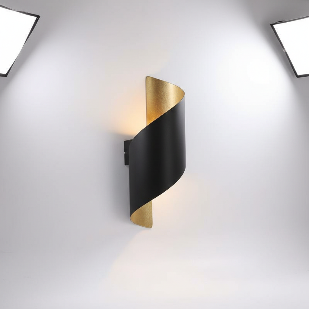 Spiraalvormige muurlamp