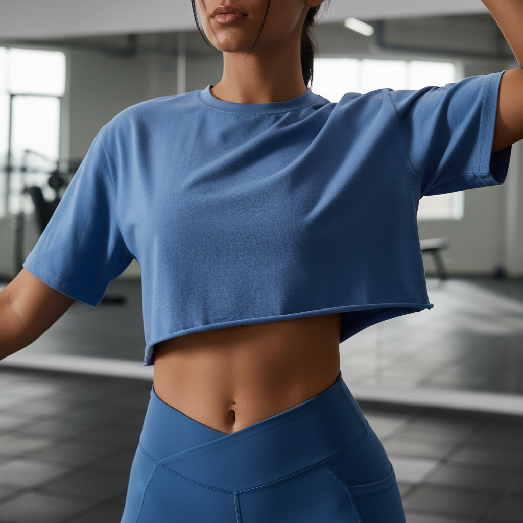 Modieuze trainingscrop-top