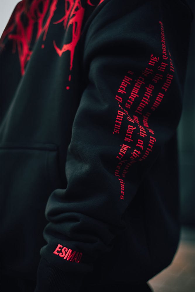Oversized heavy hoodie met print