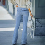 Flared stretchy broek voor dames