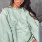 Sweatshirt met ronde hals en borduursel