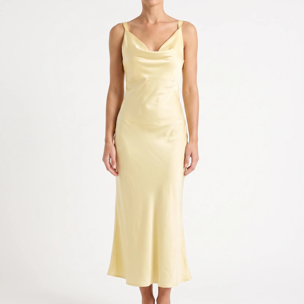 Mouwloze midi-jurk
