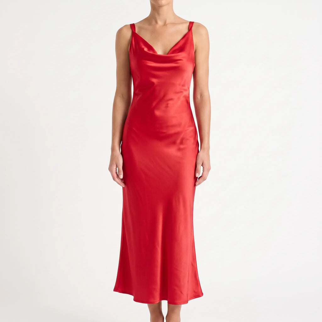 Mouwloze midi-jurk