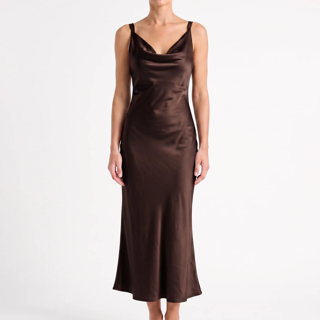 Mouwloze midi-jurk