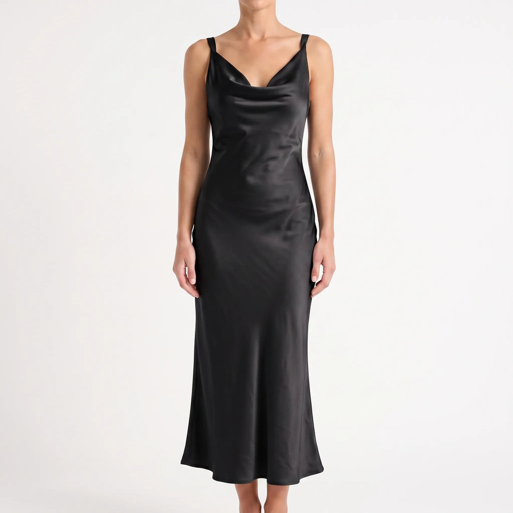 Mouwloze midi-jurk