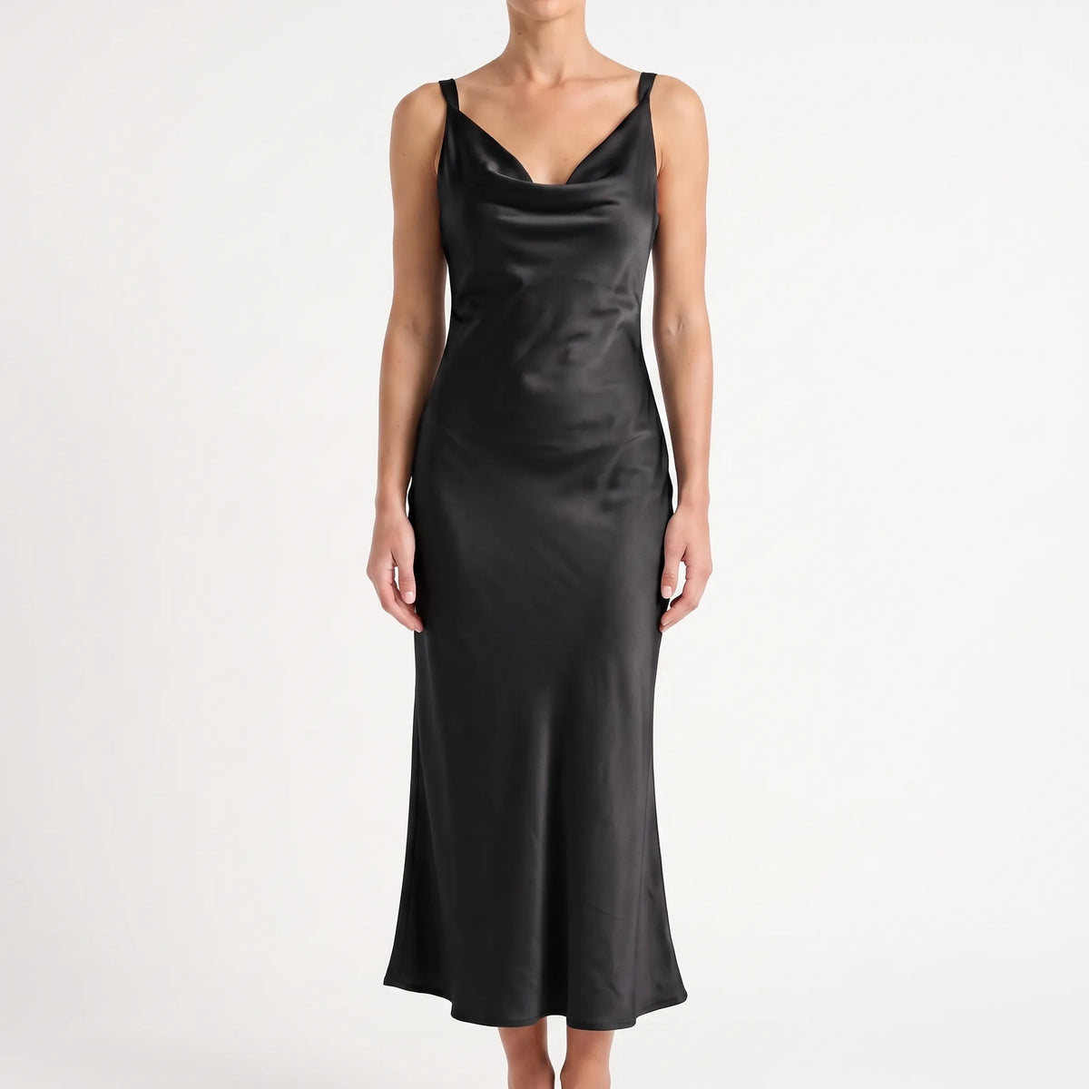 Mouwloze midi-jurk