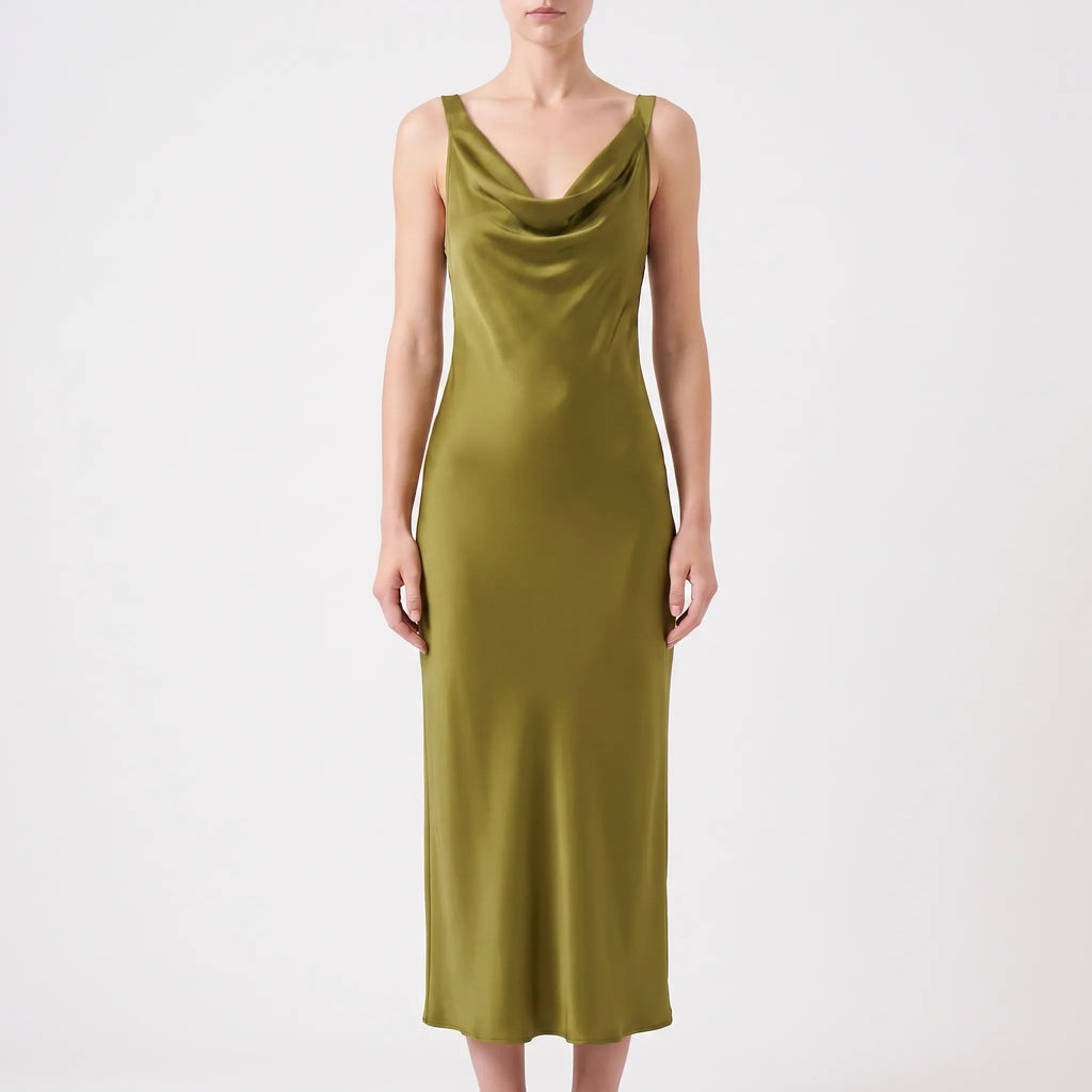 Mouwloze midi-jurk