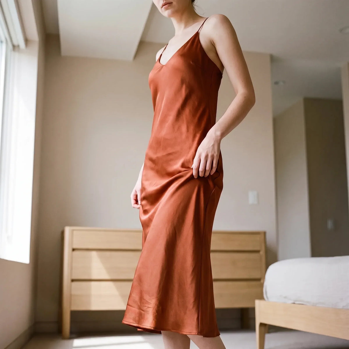 Mouwloze slipdress – Noor