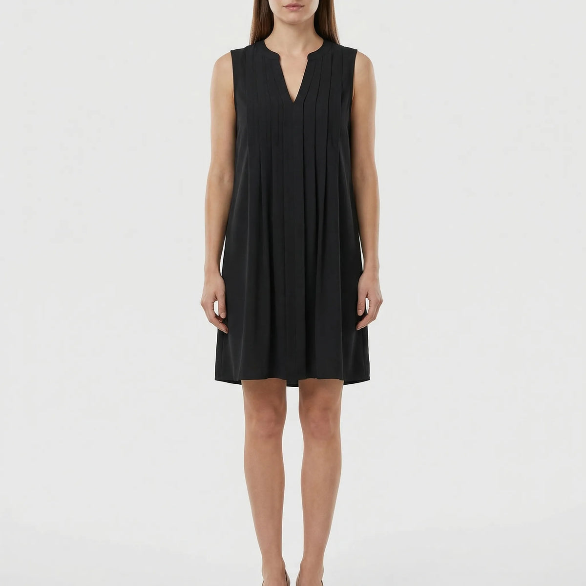 Mouwloze zomerjurk met V-hals – Elin
