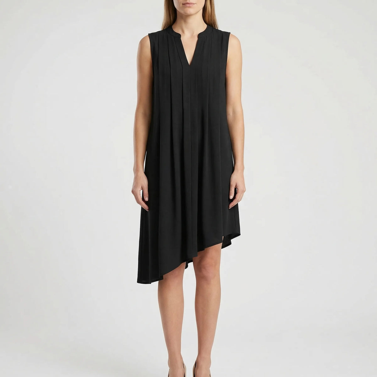 Mouwloze zomerjurk met V-hals – Elin