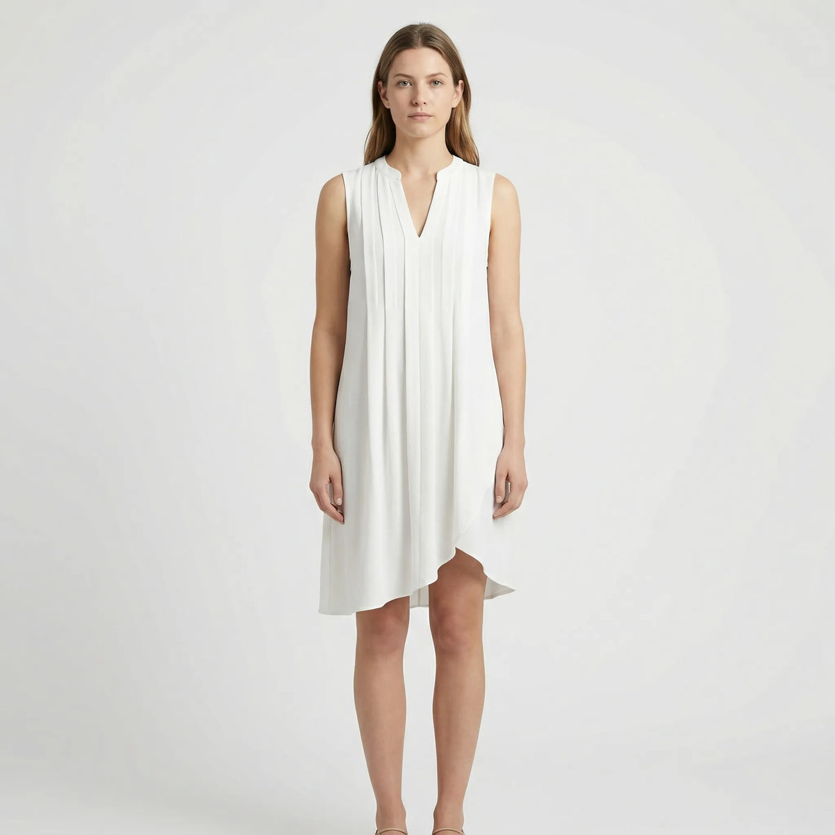 Mouwloze zomerjurk met V-hals — afbeelding 12