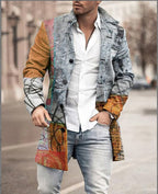 Middellange geruite herenjas