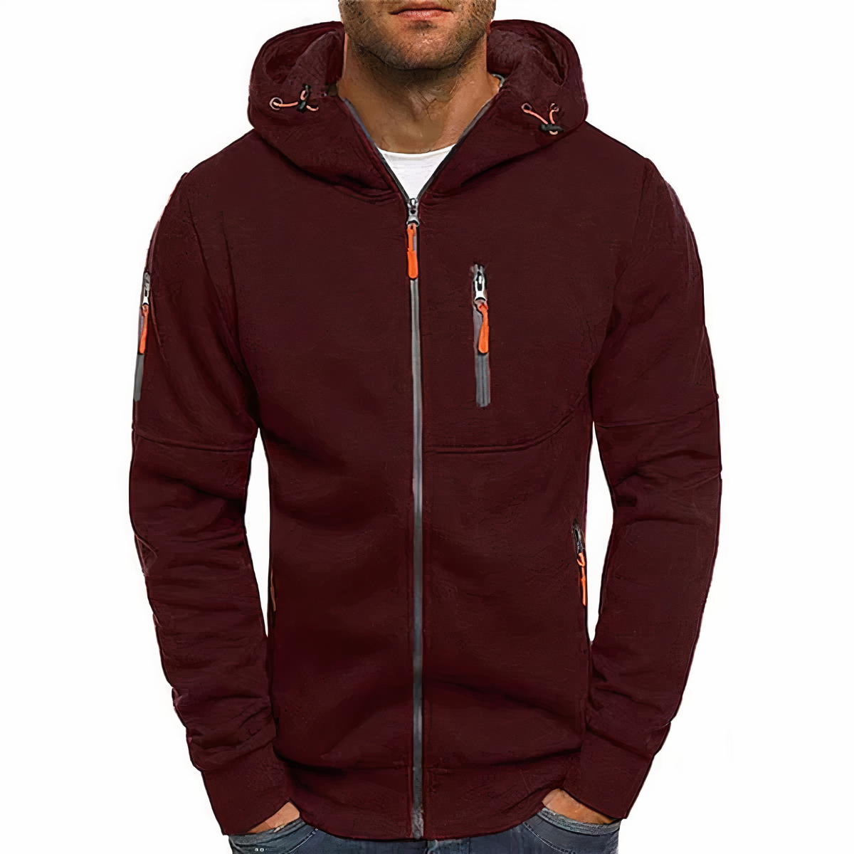 Modieuze hoodie met ritssluiting