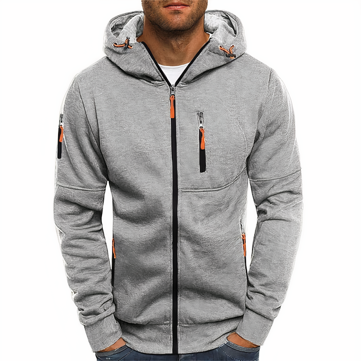 Modieuze hoodie met ritssluiting