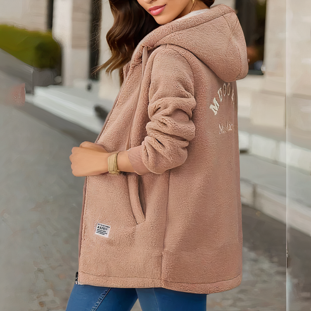 Dames fleecejack met capuchon – Noor