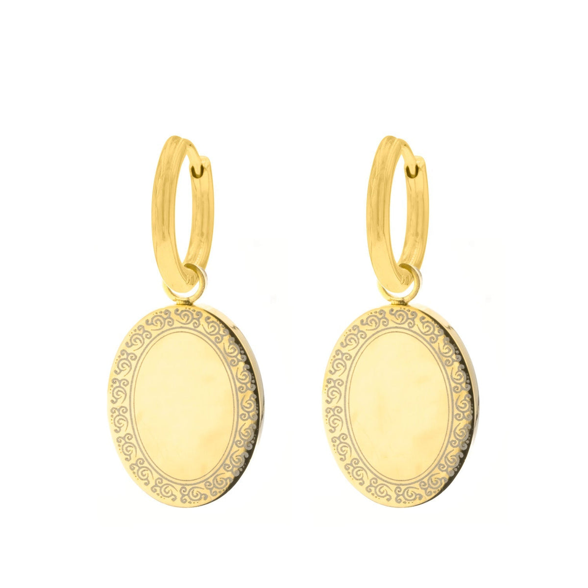 Vintage oorbellen met munthangers