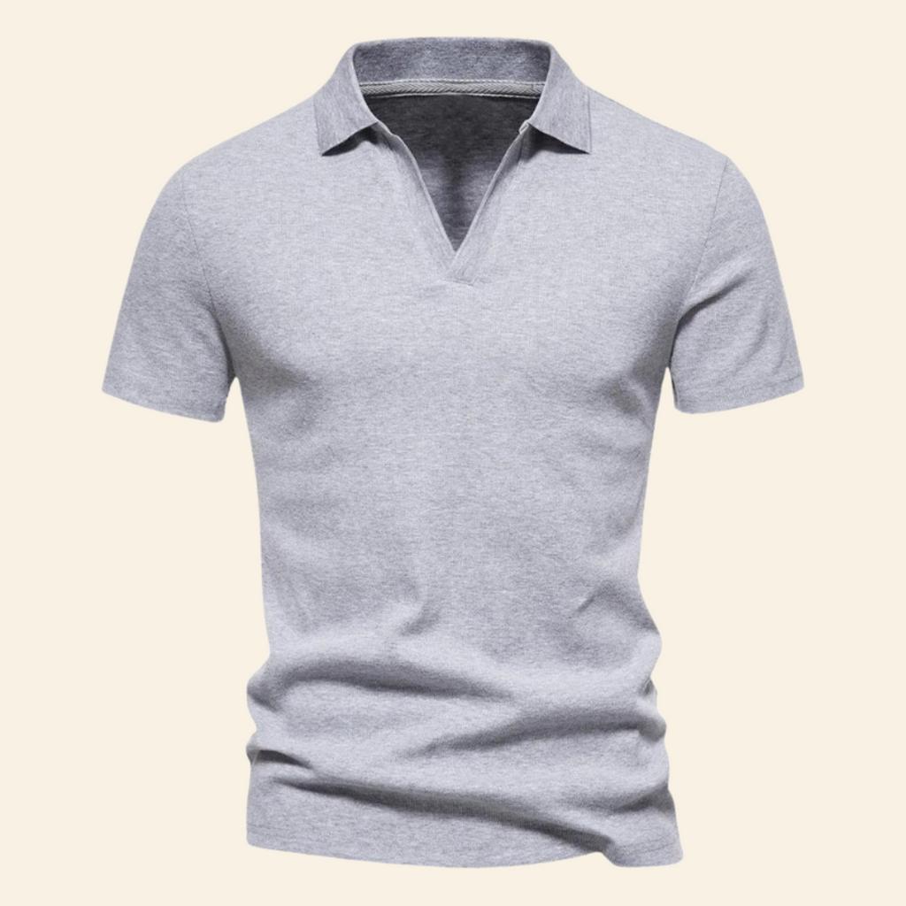 Katoenen V-hals polo