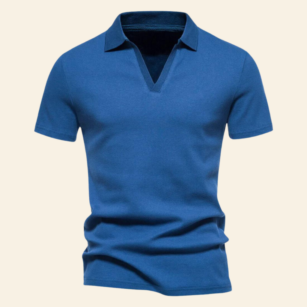 Katoenen V-hals polo