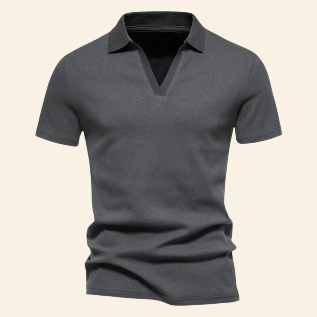Katoenen V-hals polo