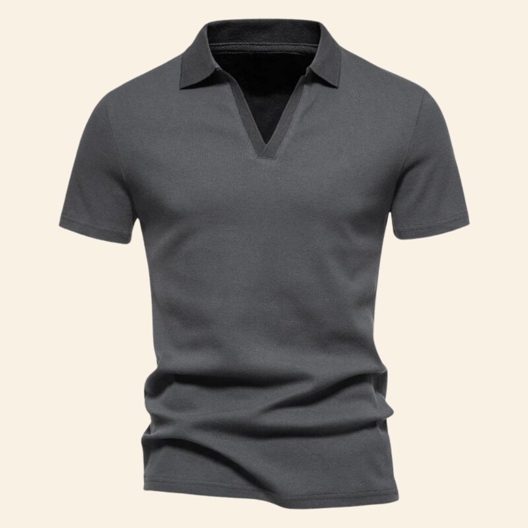 Katoenen V-hals polo