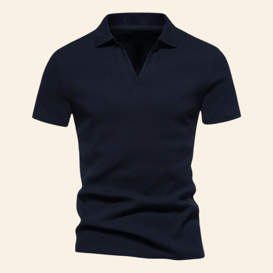 Katoenen V-hals polo