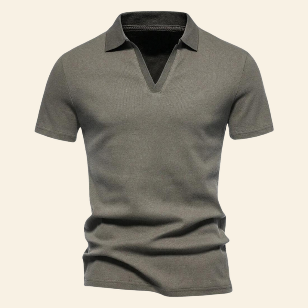 Katoenen V-hals polo