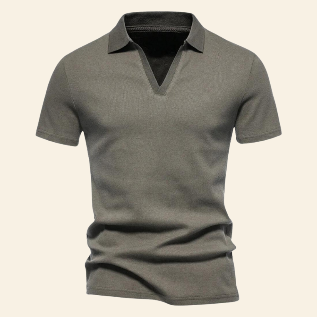 Katoenen V-hals polo
