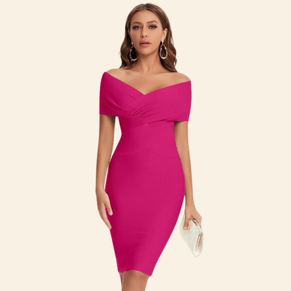Bandagejurk Celeste met V-hals