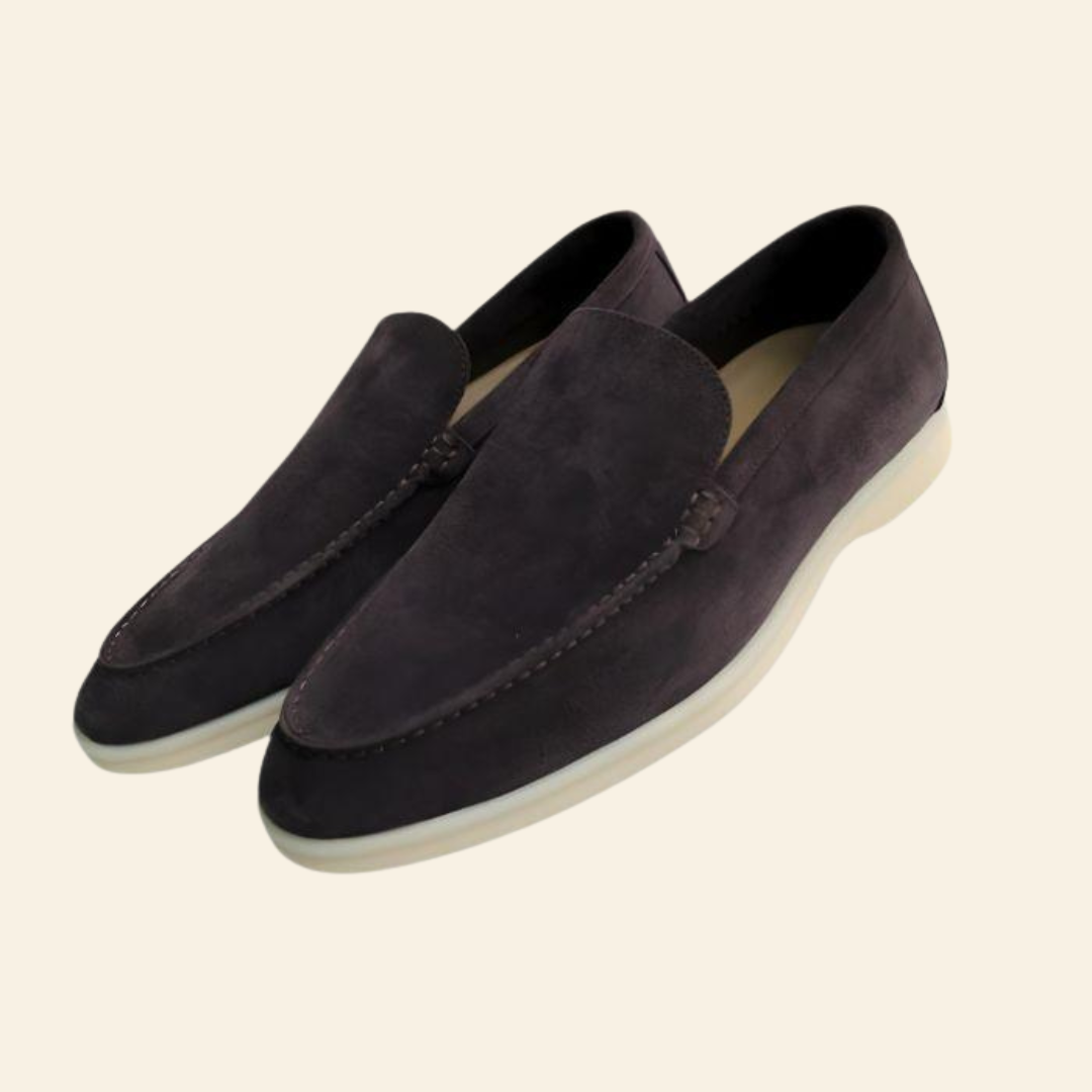 En comfortabele suède loafers