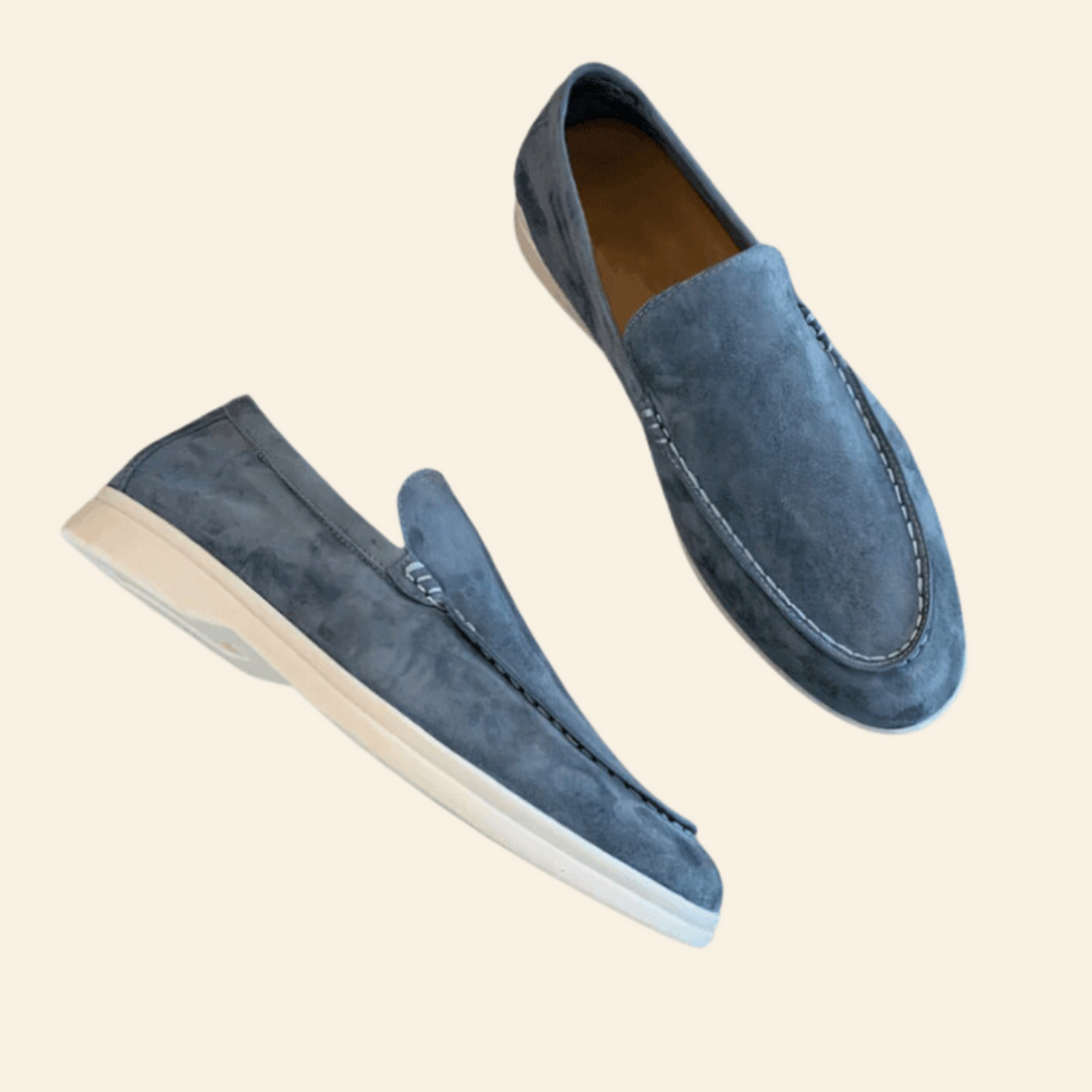 En comfortabele suède loafers