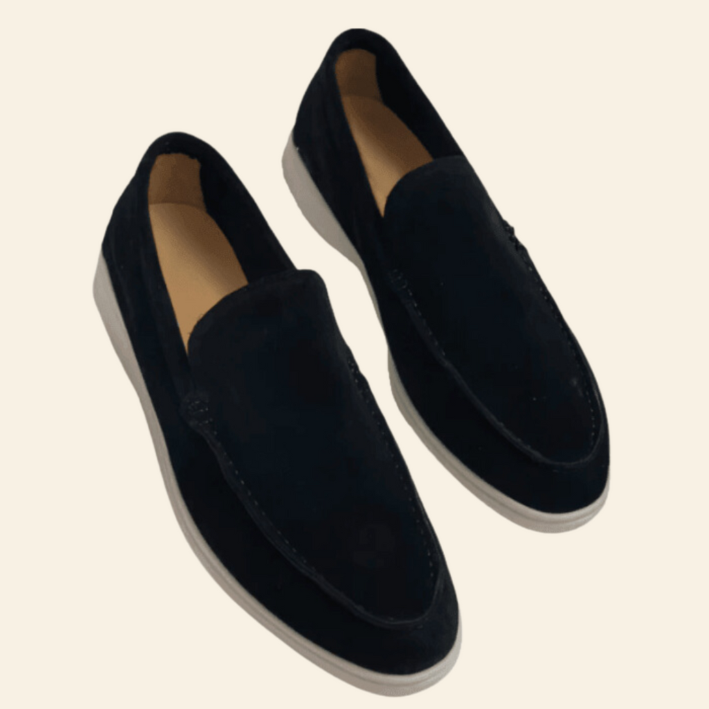 En comfortabele suède loafers