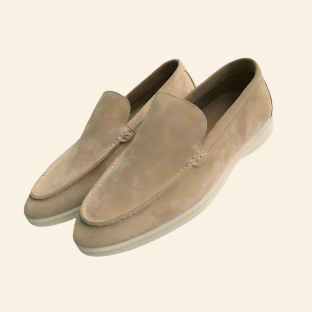 En comfortabele suède loafers