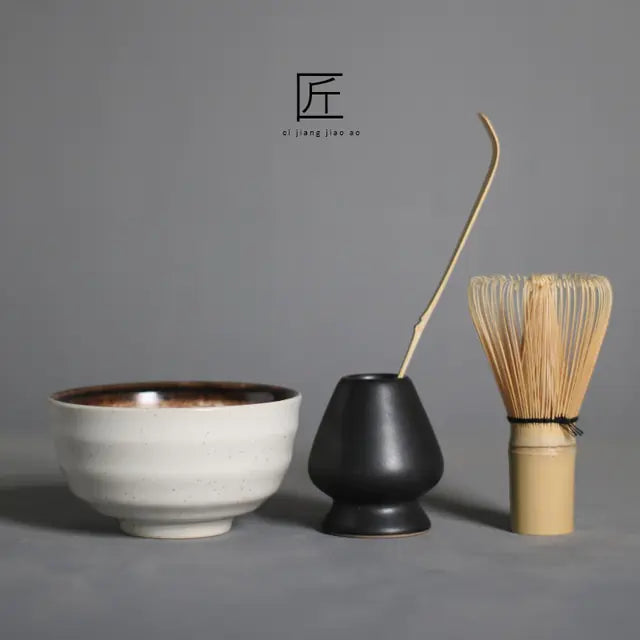 Traditionele matcha cadeauset