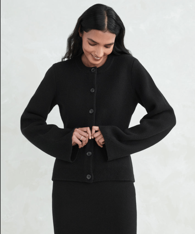 Zachte button-up trui