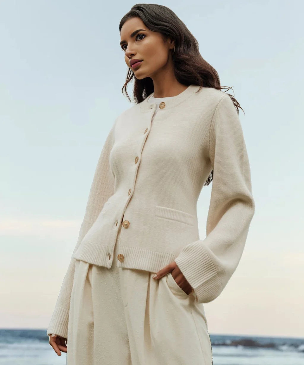 Zachte button-up trui
