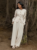 Zachte button-up trui