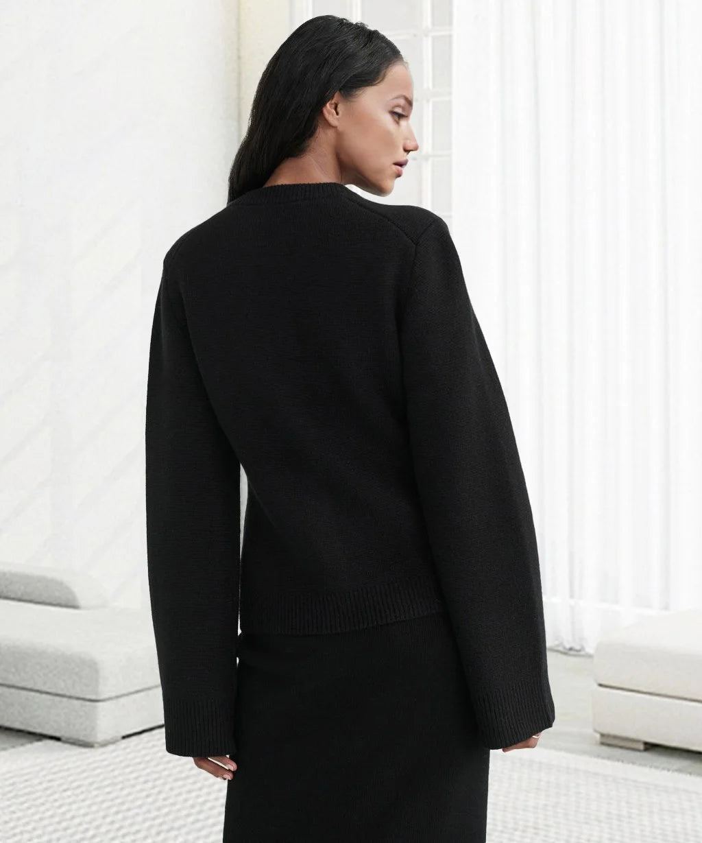 Zachte button-up trui