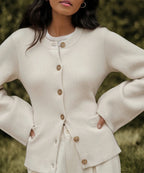 Zachte button-up trui