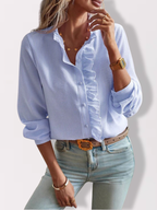 Blauwe blouse