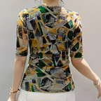 Vrolijke V-hals blouse voor dames