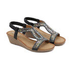 Dames sandalen met wedge hak