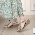 Dames sandalen met wedge hak