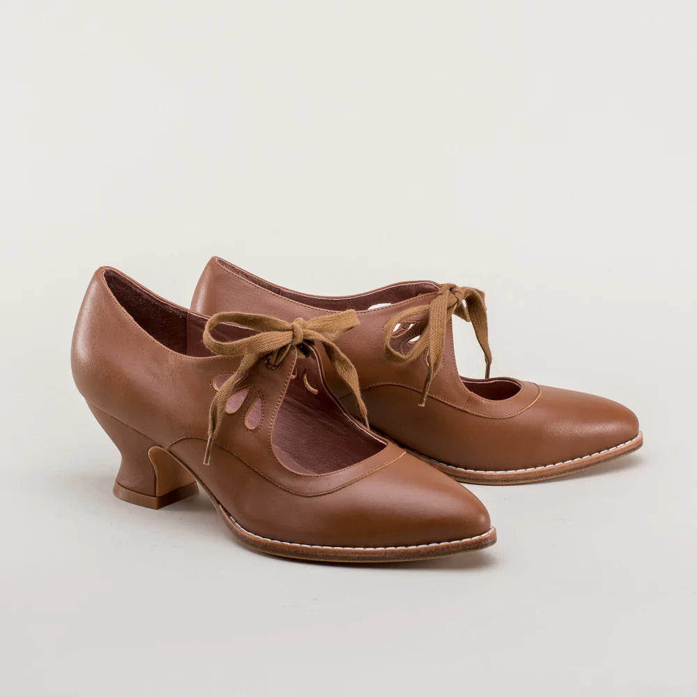 Leren pumps