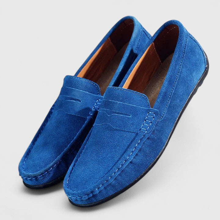 Lichte herenloafers met rubberen zool