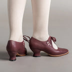 Leren pumps