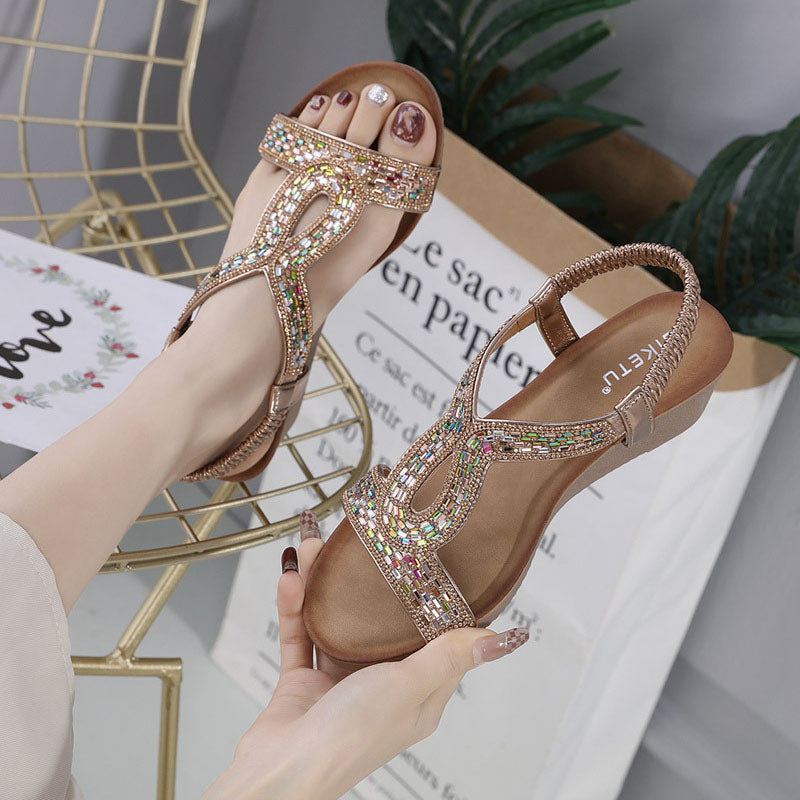 Dames sandalen met wedge hak