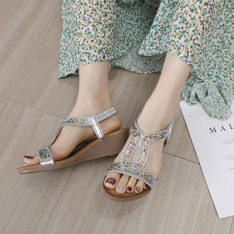 Dames sandalen met wedge hak