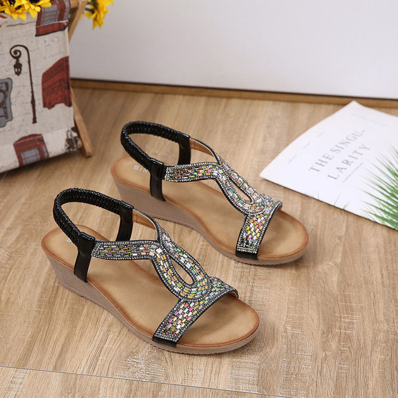 Dames sandalen met wedge hak